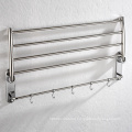 Bathroom Rack Towel Rack Towel Holder with hooks Towel Bar Wall Mounted,Stainless Steel Matte sliver Finished